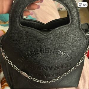 Tiffany purse Black Mini Bag with Chain Detail